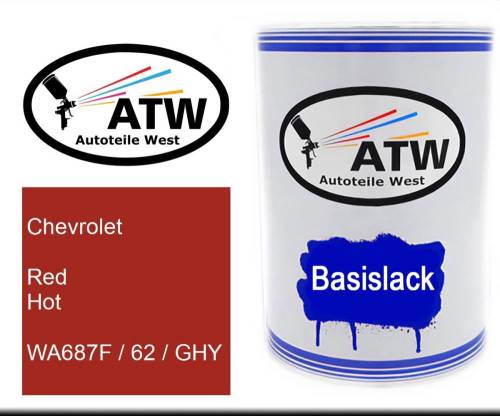 Chevrolet, Red Hot, WA687F / 62 / GHY: 500ml Lackdose, von ATW Autoteile West.
